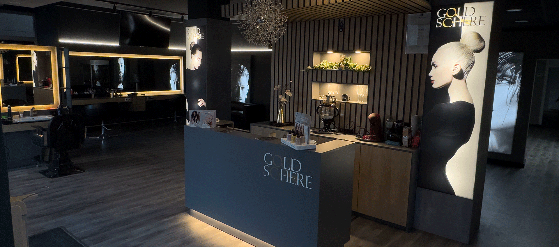 Empfangsbereich im Goldschere Salon in Paderborn
